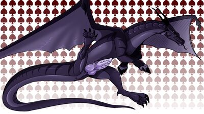 Darkstalker Exposed (Wings_of_Fire)
art by feralkuro
Keywords: wings_of_fire;nightwing;icewing;hybrid;darkstalker;dragon;male;feral;solo;penis;feralkuro