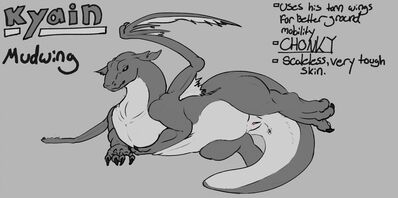 Mudwing Reference (Wings_of_Fire)
art by kyain
Keywords: wings_of_fire;mudwing;dragon;male;feral;solo;sheath;reference;kyain