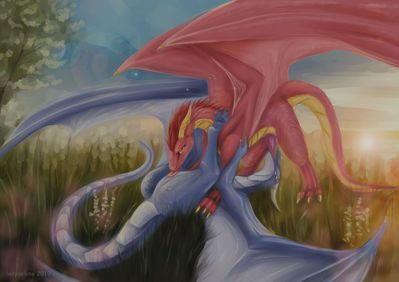 Sixty-Nine
art by ladyselena
Keywords: dragon;dragoness;male;female;feral;M/F;penis;vagina;69;oral;ladyselena