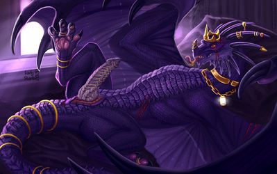 The King
art by ladystark
Keywords: dragon;wyvern;male;feral;solo;penis;ladystark