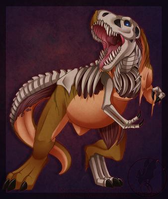 Rothar Bones
art by ladyvenommyotismon
Keywords: dinosaur;theropod;tyrannosaurus_rex;trex;male;feral;skeleton;solo;non-adult;ladyvenommyotismon