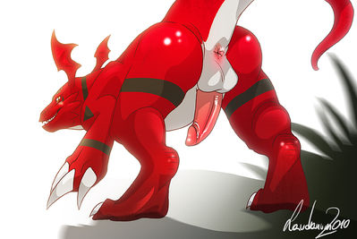 Guilmon Offering
art by laudanum
Keywords: anime;digimon;dragon;guilmon;male;anthro;solo;penis;laudanum