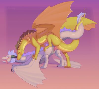 Intimate Moment
art by lbot7022
Keywords: dragon;dragoness;male;female;feral;M/F;penis;from_behind;vaginal_penetration;spooge;lbot7022
