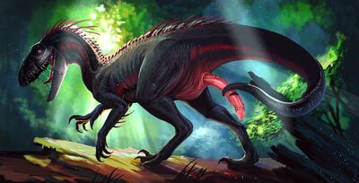 Indoraptor
art by leo
Keywords: jurassic_world;dinosaur;theropod;indominus_rex;raptor;indoraptor;hybrid;male;feral;solo;penis;tailplay;masturbation;leo