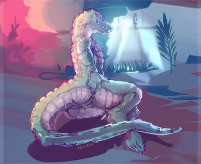 Anthro Alligator
art by libido
Keywords: crocodilian;alligator;female;anthro;solo;vagina;libido