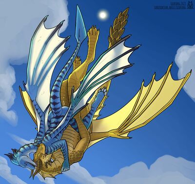 Mating Flight
art by lichfang
Keywords: dragon;dragoness;male;female;feral;M/F;missionary;suggestive;spooge;lichfang