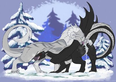 Kylie and Bel
art by liluay
Keywords: dragon;dragoness;felkin;male;female;feral;M/F;penis;vagina;69;oral;spooge;liluay