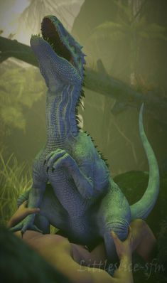 Indoraptor Rides A Man
art by large_mass_with_sas or littleslice-sfm
Keywords: beast;jurassic_world;dinosaur;theropod;indominus_rex;raptor;hybrid;indoraptor;female;feral;human;man;male;M/F;penis;cowgirl;cloacal_penetration;cgi;large_mass_with_sas;littleslice-sfm