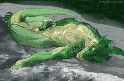 Lizard In The Rain
unknown artist
Keywords: lizard;male;anthro;solo;penis;masturbation;spooge