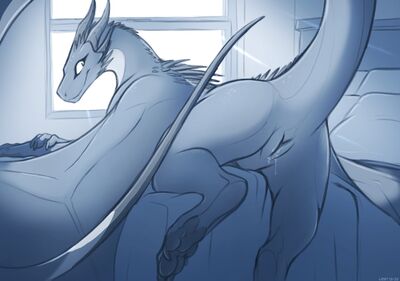 Liz Waiting
art by lizet
Keywords: dragoness;female;feral;solo;vagina;presenting;spooge;lizet