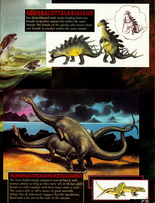 The Lost World of Dinosaur Sex 4
art by Ron Embleton
Keywords: comic;penthouse;dinosaur;sauropod;diplodocus;stegosaurus;male;female;feral;M/F;from_behind;humor;ron_embleton