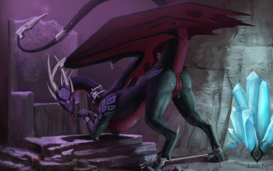 Cynder Presenting
art by lumixdragonfey
Keywords: videogame;spyro_the_dragon;dragoness;cynder;female;feral;solo;bondage;vagina;presenting;spooge;lumixdragonfey