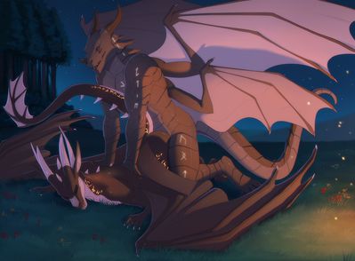 Campfire Fun Times
art by lunalei
Keywords: dragon;male;feral;M/M;from_behind;anal;lunalei