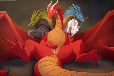 Tiamat
art by lunalei
Keywords: dungeons_and_dragons;dragoness;tiamat;female;feral;solo;vagina;spread;fingering;vaginal_penetration;masturbation;lunalei