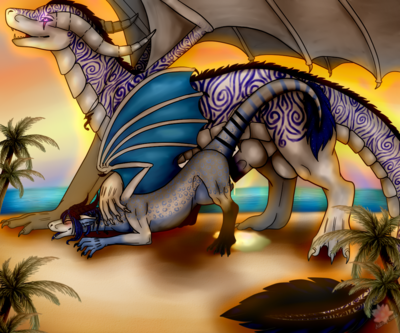 Lunar-Quinarth and Snowtide Mating
art by lunarlilac
Keywords: dragon;dragoness;male;female;feral;M/F;penis;from_behind;vaginal_penetration;spooge;beach;lunarlilac