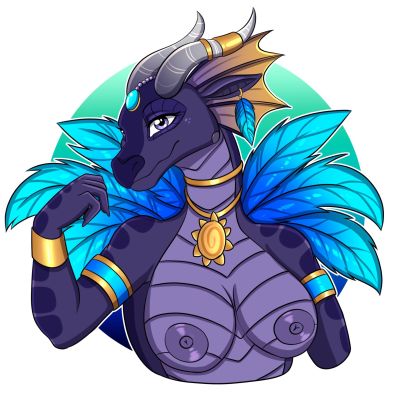 Anthro Firefly (Wings_of_Fire)
art by lunula
Keywords: wings_of_fire;nightwing;rainwing;hybrid;firefly;dragoness;female;anthro;breasts;solo;suggestive;lunula