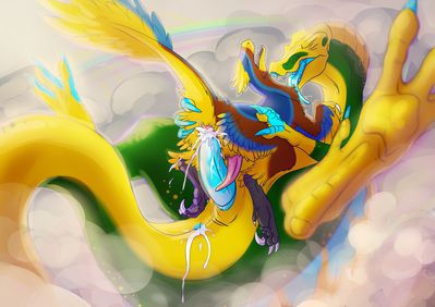 Clouds and Dinos
art by lutti
Keywords: dinosaur;theropod;raptor;male;feral;anthro;M/M;penis;cowgirl;anal;ejaculation;orgasm;spooge;lutti