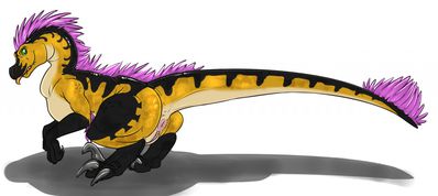 Shelly the Raptor
art by lykenzealot
Keywords: dinosaur;theropod;raptor;anthro;female;solo;vagina;lykenzealot