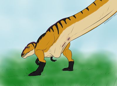 Acrocanthosaurus Presenting
art by lykenzealot
Keywords: dinosaur;theropod;acrocanthosaurus;female;feral;solo;vagina;presenting;lykenzealot