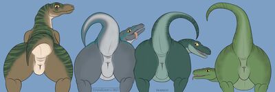 Raptor Squad
art by lykenzealot and now6
Keywords: dinosaur;theropod;raptor;deinonychus;blue;echo;delta;charlie;female;feral;solo;vagina;presenting;lykenzealot;now6