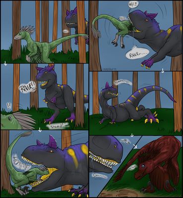 Tasty Raptors 1
art by lykenzealot
Keywords: comic;dinosaur;theropod;carnotaurus;raptor;male;female;feral;solo;penis;vore;lykenzealot