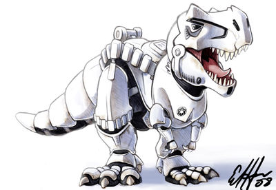 Storm Rexy
art by macroceli
Keywords: star_wars;stormtrooper;dinosaur;theropod;tyrannosaurus_rex;trex;male;anthro;solo;humor;non-adult;macroceli