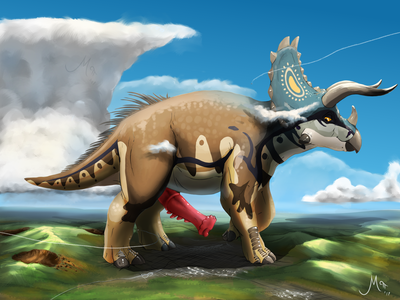 Macro Triceratops
art by magpi
Keywords: dinosaur;ceratopsid;triceratops;male;feral;solo;macro;penis;magpi