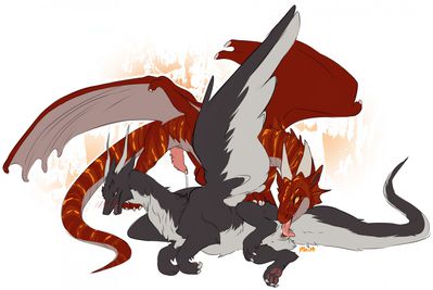 Stardragon and Whiro Mating
art by maim
Keywords: dragon;dragoness;male;female;feral;M/F;penis;vagina;69;oral;spooge;maim