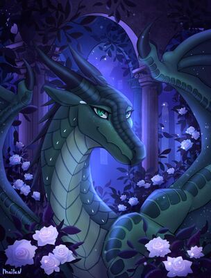 Moonwatcher (Wings_of_Fire)
art by maiten~
Keywords: wings_of_fire;nightwing;moonwatcher;dragoness;female;feral;solo;non-adult;maiten~