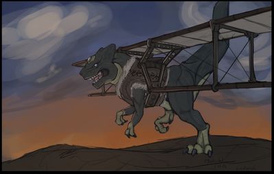 Flight Attempt
art by makeicy
Keywords: dragon;male;feral;solo;humor;non-adult;makeicy