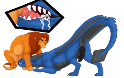 Syrazor x Simba 2
art by malaika4
Keywords: cartoon;the_lion_king;tlk;simba;syrazor;dragon;furry;feline;lion;male;feral;M/M;penis;oral;internal;spooge;malaika4