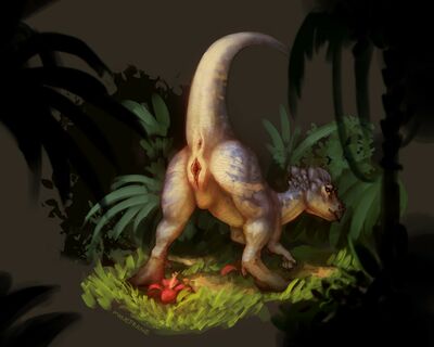 Presenting Pachycephalosaurus
art by maneframe
Keywords: dinosaur;pachycephalosaurus;female;feral;solo;vagina;presenting;maneframe