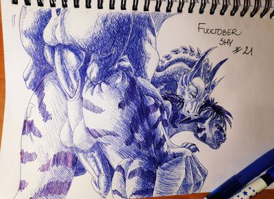 Shy
art by marioella
Keywords: dragon;dragoness;male;female;feral;M/F;penis;from_behind;anal;marioella