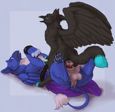 Gryphons Mating
art by marjani
Keywords: gryphon;male;female;feral;M/F;bondage;penis;cowgirl;vaginal_penetration;marjani