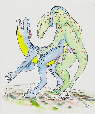 Intercourse During Egg Laying
art by tojo-the-thief
Keywords: dinosaur;theropod;raptor;deinonychus;male;female;feral;M/F;penis;from_behind;anal;vagina;oviposition;egg;spooge;tojo-the-thief