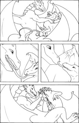 Mating Flight 2
art by taen
Keywords: comic;dragon;dragoness;male;female;feral;M/F;penis;taen