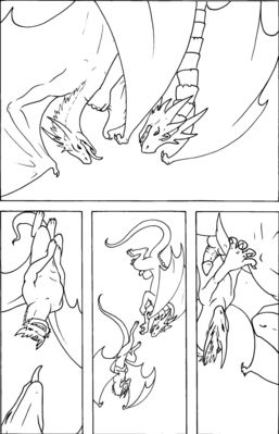 Mating Flight 4
art by taen
Keywords: comic;dragon;dragoness;male;female;feral;M/F;missionary;penis;suggestive;taen