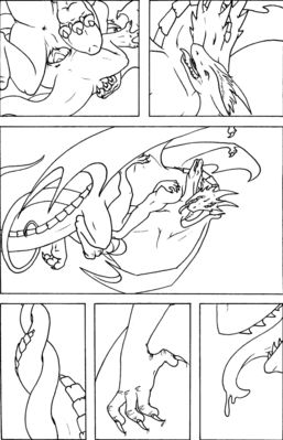 Mating Flight 6
art by taen
Keywords: comic;dragon;dragoness;male;female;feral;M/F;missionary;penis;vaginal_penetration;closeup;taen