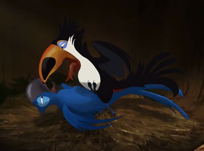 Rafael and Blu
art by mcfan
Keywords: cartoon;rio;avian;bird;parrot;toucan;blu;rafael;feral;male;M/M;missionary;mcfan