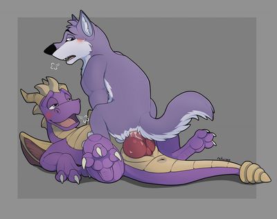 Riding Spyro
art by mcfan
Keywords: videogame;spyro_the_dragon;dragon;furry;canine;dog;spyro;male;anthro;M/M;penis;cowgirl;anal;spooge;mcfan