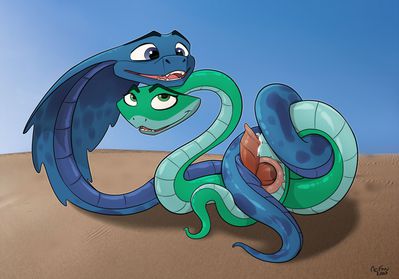 Sahara Snakes
art by mcfan
Keywords: cartoon;sahara;cobra;snake;male;female;anthro;M/F;penis;hemipenis;from_behind;cloacal_penetration;spooge;mcfan
