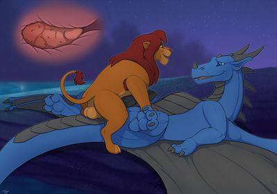 Syrazor's Royal Mating
art by mcfan
Keywords: cartoon;lion_king;dragon;furry;feline;lion;simba;syrazor;male;feral;M/M;penis;missionary;anal;internal;mcfan