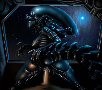 Xeno Lover 1
art by meandraco
Keywords: beast;alien;xenomorph;anthro;breasts;female;human;man;male;M/F;penis;from_behind;vaginal_penetration;spooge;meandraco