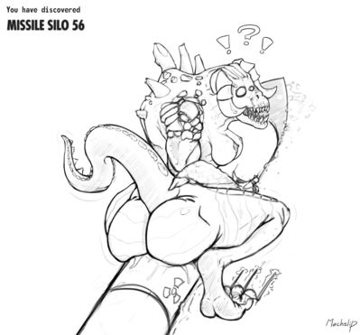 Missile Silo 56
art by mechslip
Keywords: videogame;fallout;lizard;reptile;deathclaw;female;anthrop;breasts;solo;dildo;masturbation;spooge;mechslip