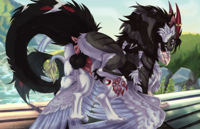 Summer Heat
art by mekk. and kiyoshiiru
Keywords: dragon;dragoness;male;female;feral;M/F;penis;from_behind;vaginal_penetration;mekk.;kiyoshiiru