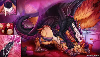 Scar and Virul Mating
art by mel21-12
Keywords: dragon;dragoness;male;female;feral;M/F;penis;from_behind;vaginal_penetration;internal;ejaculation;closeup;spooge;mel21-12