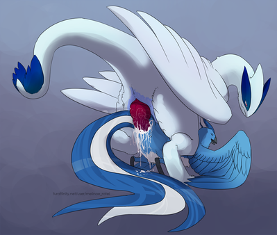 Articuno and Lugia Mating 1
art by melinae_ratel
Keywords: anime;pokemon;avian;bird;articuno;lugia;male;female;anthro;M/F;penis;from_behind;vaginal_penetration;spooge;melinae_ratel