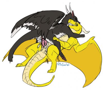 Whiro Riding
art by melthecannibal
Keywords: dragon;dragoness;male;female;feral;M/F;penis;cowgirl;vaginal_penetration;spooge;melthecannibal