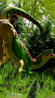 Raptor Sex 1
art by mighty3d
Keywords: beast;dinosaur;theropod;raptor;female;feral;human;man;male;M/F;penis;from_behind;vaginal_penetration;cgi;mighty3d