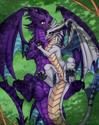 Ctana and Envo
art by miizuui
Keywords: dragoness;female;feral;solo;vagina;suggestive;miizuui